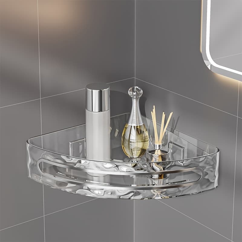 TEMU Texture Bathroom Shelf No-drill Toilet Organizer Wall-mounted Toilet Rack Home Hanging Bathroom Storage Rack, Shelves