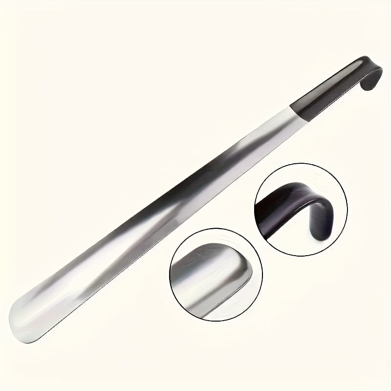 TEMU 1pc Of 16.54-inch Extended Cast Iron Shoe Puller (for Elderly Use) - Handle Anti Slip, Durable Structure, Can Help Put On And Shoes - For Elderly, Disabled Or People With Mobility
