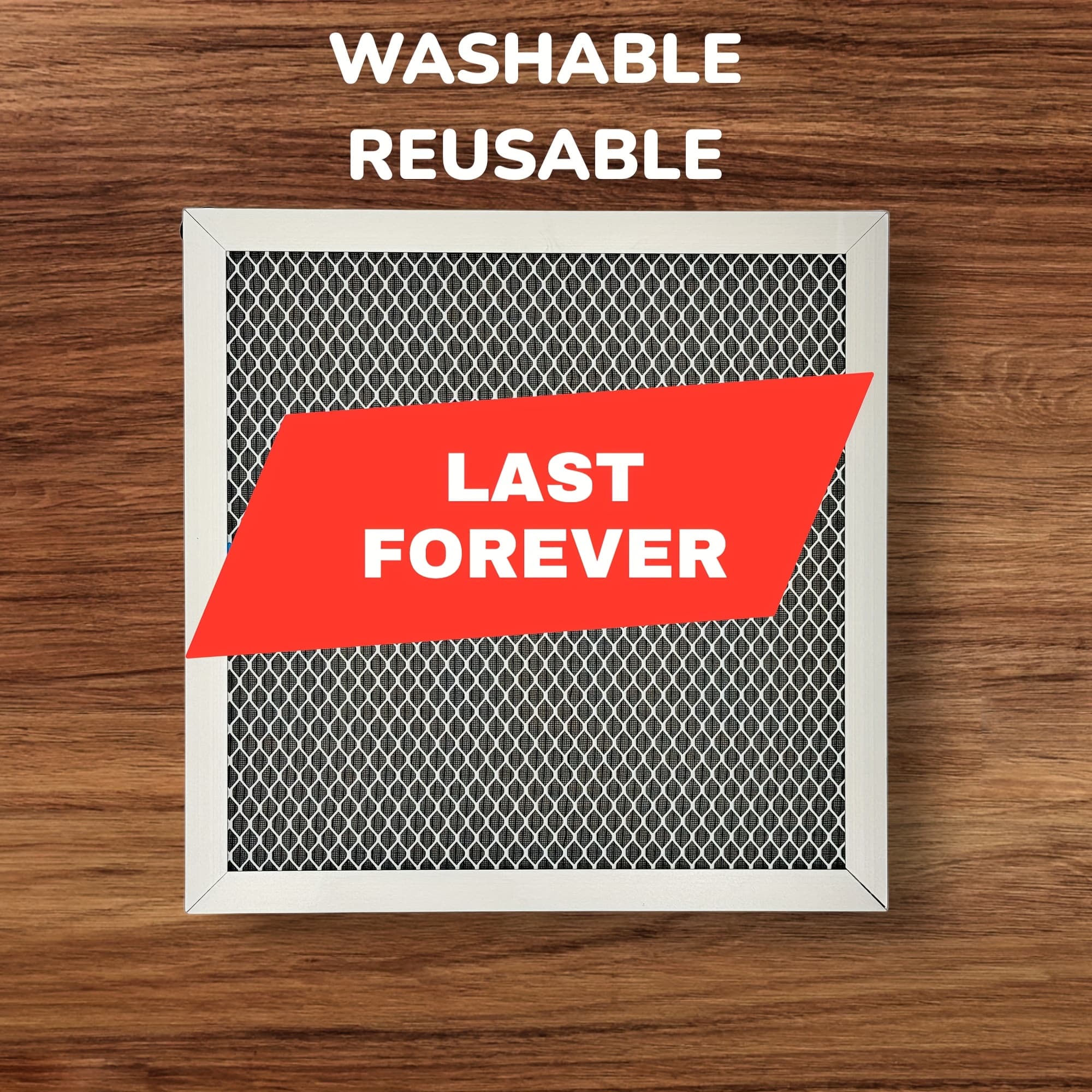 TEMU Reusable Air Filter - Washable & Permanent Merv 8 Electrostatic Hvac Furnace Filter With Aluminum Frame - Lasts A For Ac Systems, Durable Construction, Sturdy Build, Maintenance Professionals