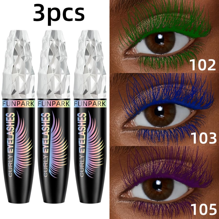 TEMU Set Of 3 Lightweight, Sweat-resistant, Long- Mascaras, Waterproof And Travel-friendly, Perfect For Beginners In Eye Makeup