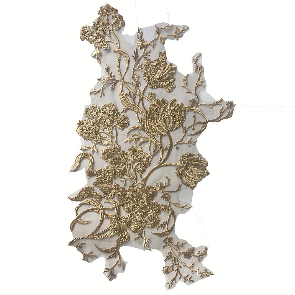 TEMU Embroidered Flower Applique Patch For Wedding Dress Decoration