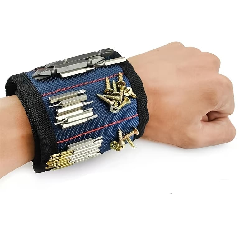 TEMU A Magnetic Wrist Strap With Strong Magnets For Storing Screws, Nails, Drills And Other Tools - Unique Christmas Gift For Men, Repair Tool Set, Perfect For Home Renovation And Repairs
