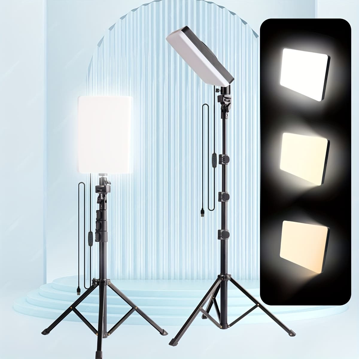 TEMU Multifunctional Led Ring Fill Light Video Fill Lamp Light 10inch, For Vlog/photo Studio Speedlight Photography/makeup/meeting Group/selfie/live Streaming