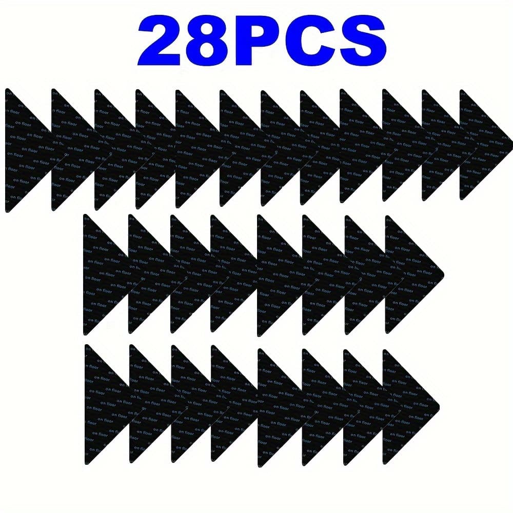 TEMU 4/8/16/28pcs Rug Grippers - Keep Your Mats Flat & Secure - Non-slip, Reusable Adhesive - Ideal For Hardwood, Tile Floors & Area Rugs