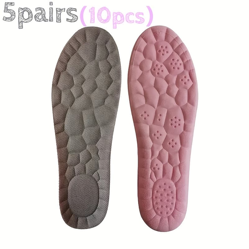 TEMU 5 Pairs 10 Pcs Of Women's Sports Sponge Insoles, Offering Super , Featuring An Exquisite Design Tailored To Women's Foot Shapes, Ensuring Long - And Suitable For Daily Long - Use.