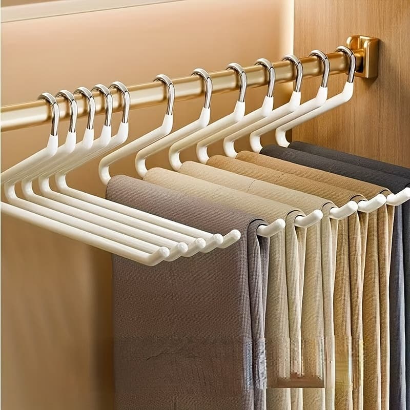 TEMU Set Of 10 Non-slip Hangers For Pants That Leave No Marks, Ideal For Organizing Your Bedroom Closet, Drying On , Dorm Storage, Travel , And Maximizing Space In Walk-in Closets