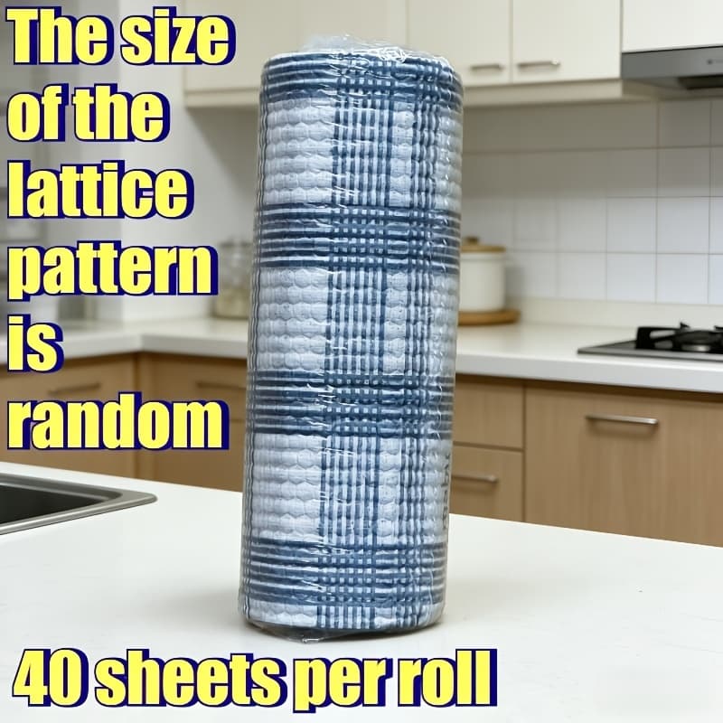 TEMU 40pcs Japanese-style Lazy Cleaning Cloths, Dual-use Wet And Dry, Household Cleaning Kitchen Paper Towels, Disposable Dishwashing Cloths For Home Use