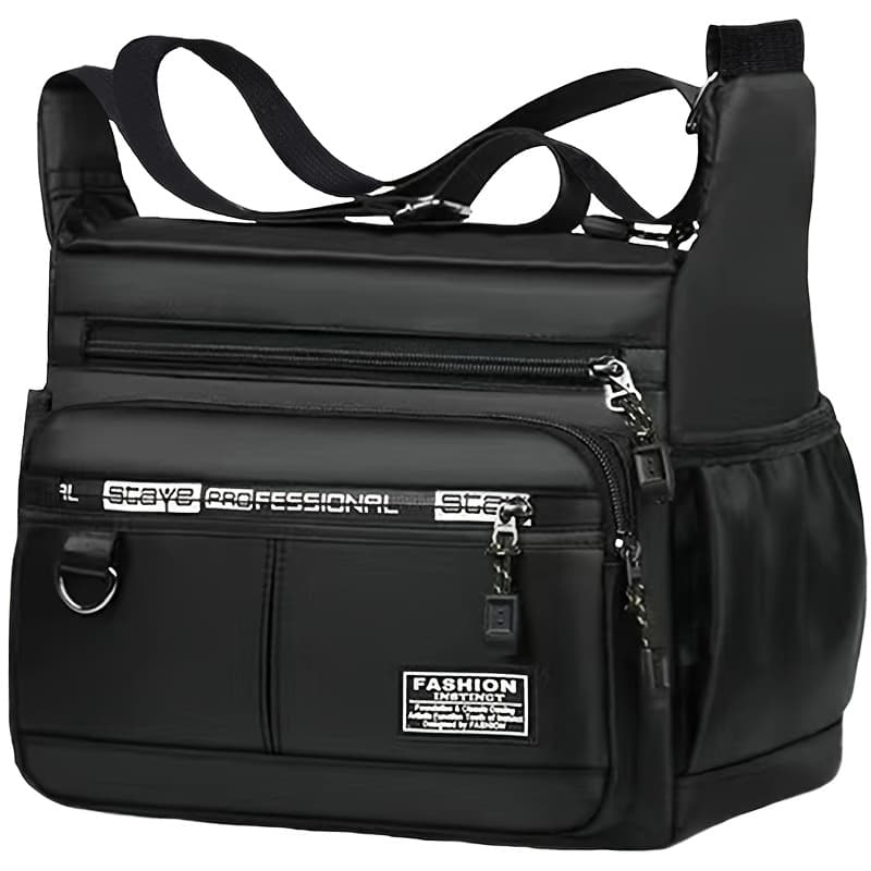 TEMU Fashionable Men's Laptop File Bag - Business File Organizer With Large Capacity Zip Closure - Conference File Bag [zip Random]