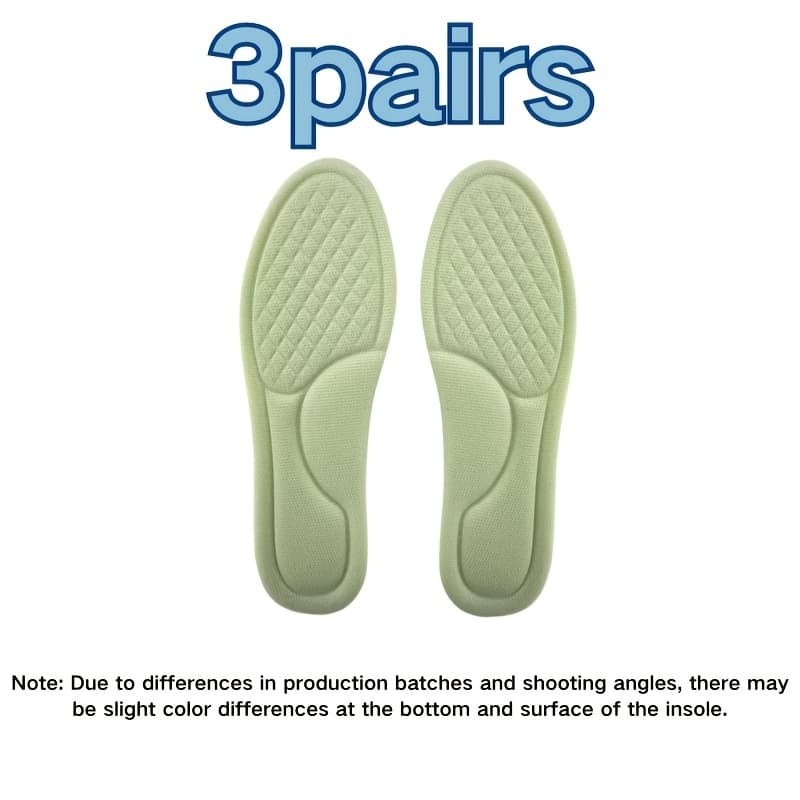 TEMU 3 Pairs Of Memory Foam Insoles Suitable For Flat And High-heeled Shoes, Running Footwear, Featuring High-elastic Shock Absorption Inserts That Sweat And Enhance