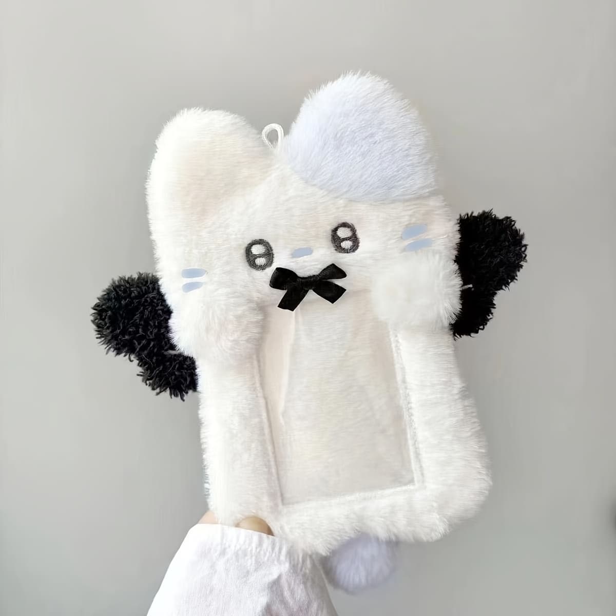 TEMU 1pc Cute Plush Card Cover - Fashionable Multi Functional Storage Product - Perfect For Office Supplies - Photo Display