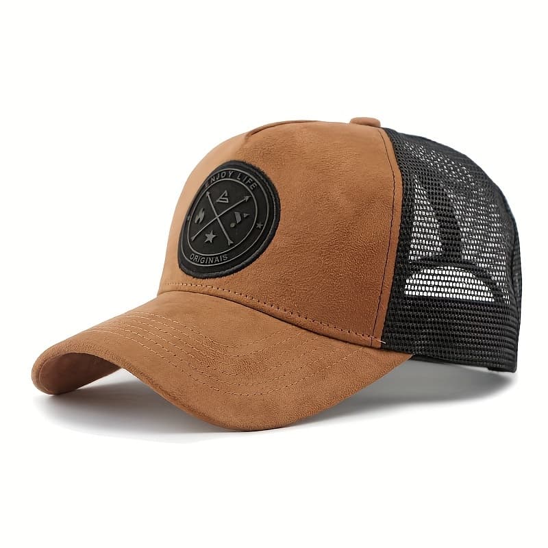 TEMU Cross-border Hat Men's Hard Top Baseball Mesh Breathable Korean Fashion Duckbill