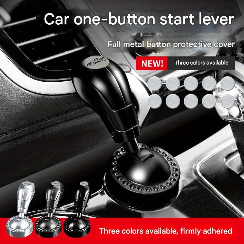 TEMU Push Button Start Kit Button Automotive Push Button Joystick Engine Decorative Start Stop Lever For Automotive Vehicle Car Woman Men Car Joystick Push Cool Car Interior Decoration