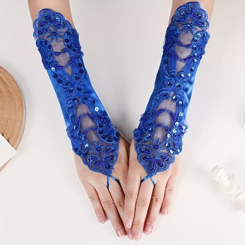 TEMU Cut-out Long Wedding Gloves With , Fashionable And Comfortable Arm Sleeves