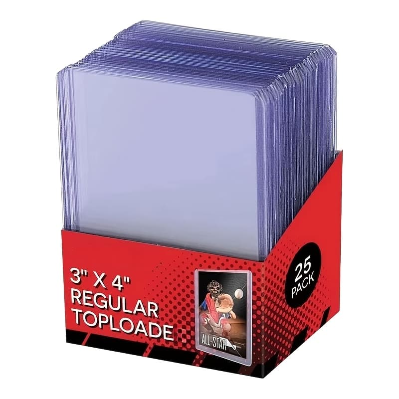 TEMU 25-card Organizer Kit, Durable Pvc Card Top Loaders, Collectible Trading Card Albums, Cases & Sleeves | For Sports & Trading Card Collections