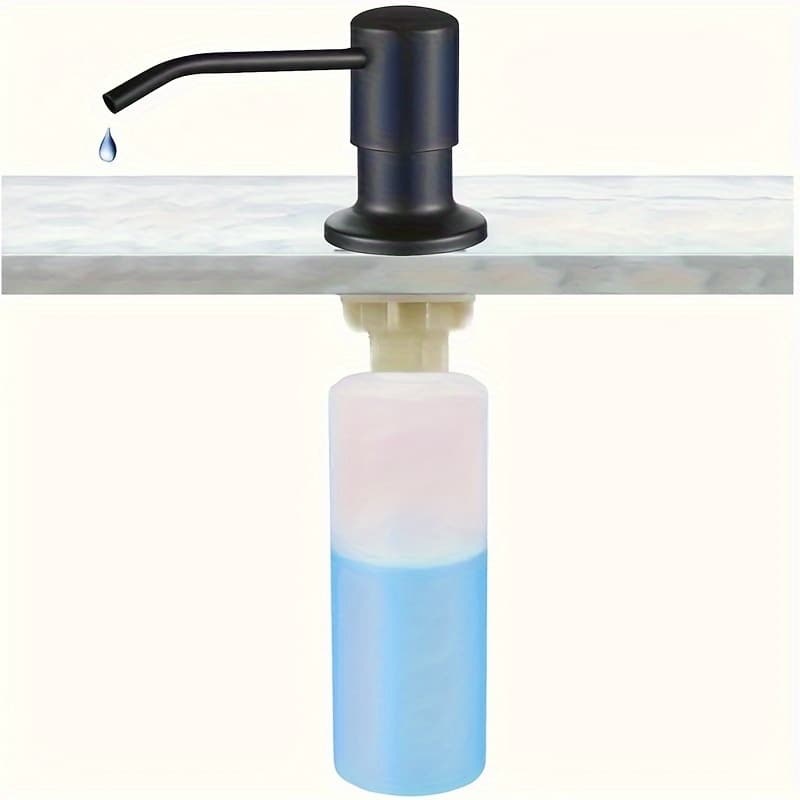 TEMU 17oz Bottle Soap Dispenser: Kitchen Sink Soap Pump With Reusable Bottle, Built In Soap Dispenser For Kitchen Sink, Dish Soap Hand Lotion Dispenser With Refillable