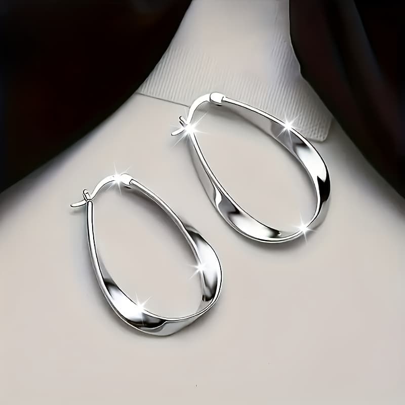TEMU Elegant Stainless Steel Hoop Earrings For Women, Hypoallergenic, Perfect Gift For Her, Ideal For Casual Attire, Daily Wear Earrings|minimalist Hoop Earrings|durable Hoop Earrings