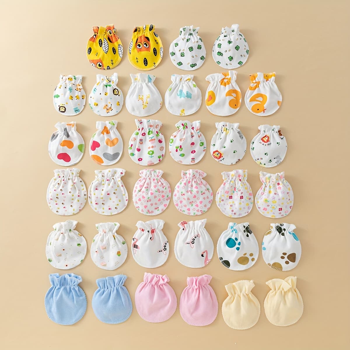 TEMU 6pairs Assorted Varieties Baby Gloves, Baby Anti-scratch Gloves