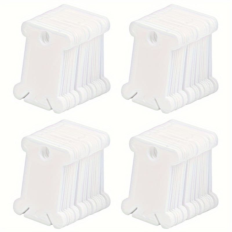 TEMU Plastic Floss Bobbins, 150 Plastic Bobbins(white), Embroidery Floss Cards For Stitch Diy Sewing Storage, Hard Floss Bobbins