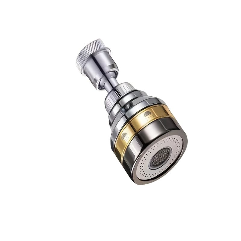 TEMU 1pc Upgraded Universal Copper Plated Kitchen Faucet Nozzle With Rotating Outlet And 2 O-rings - Splash Proof, Water-saving, And Extended Suitable For Kitchen Sinks, Rvs, And Drinking