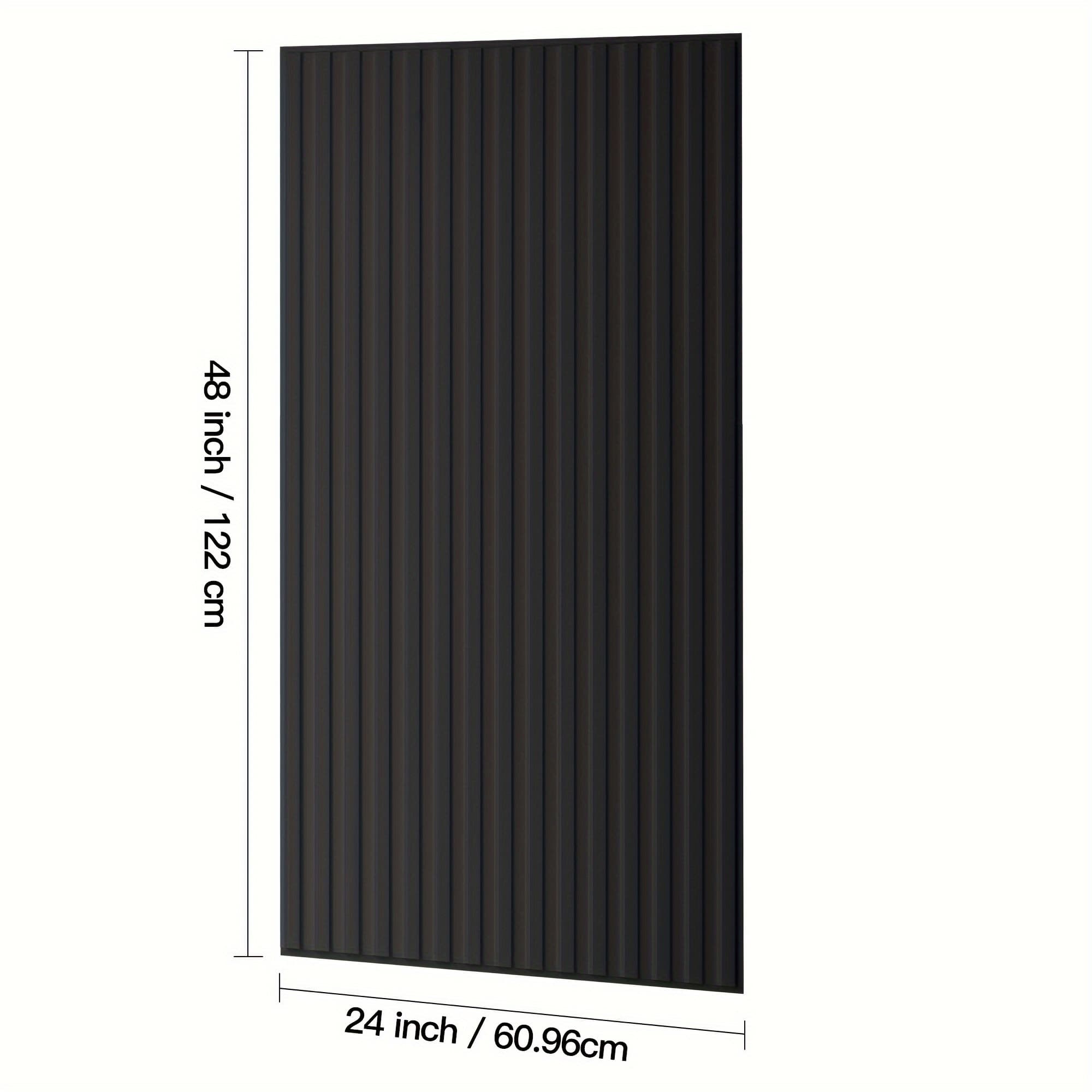 TEMU Art3d 12-pack 2x4 Ft 3d Slat Wall Panels In Black, Decorative Drop Ceiling Tiles, 96 /case