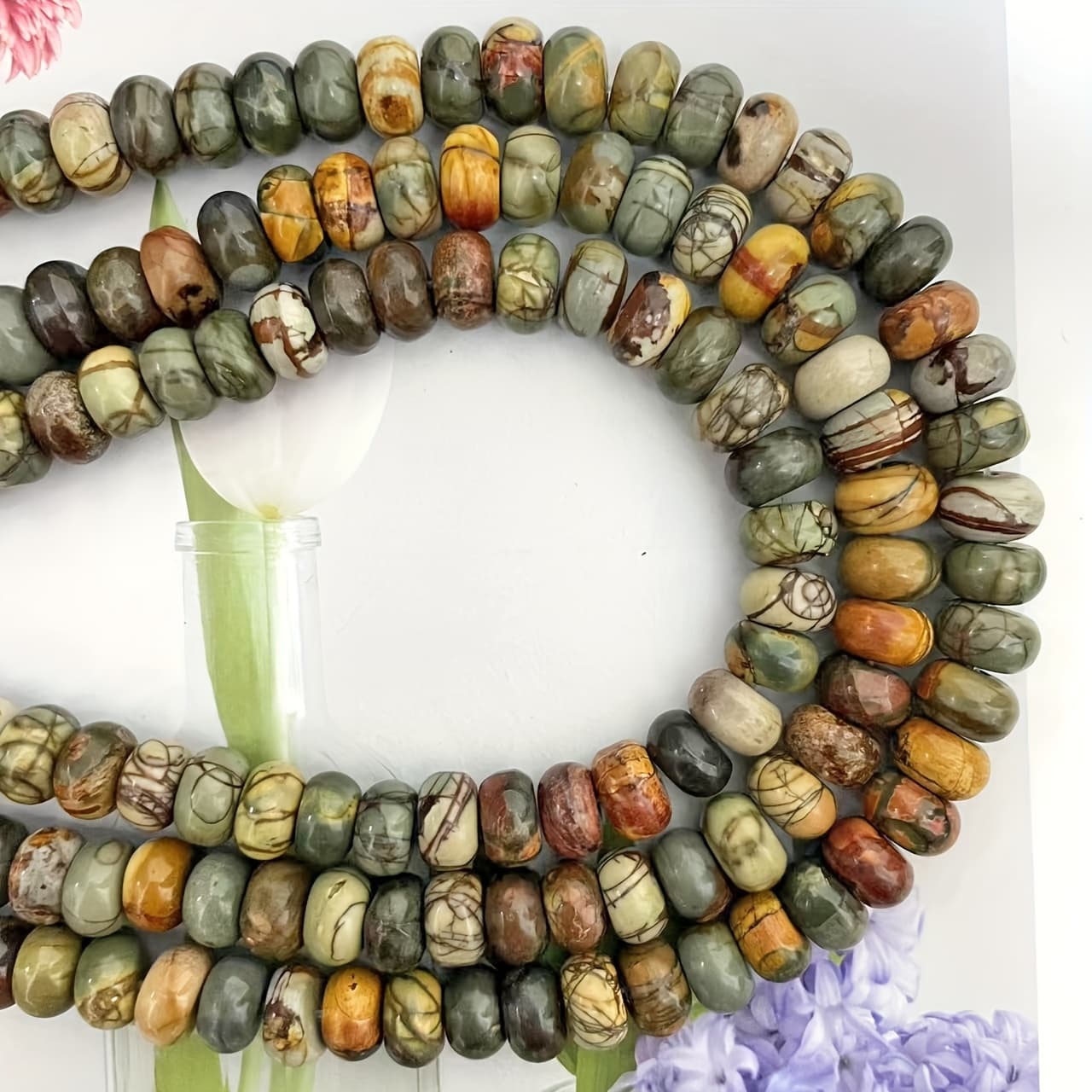 TEMU 10mm 30pcs Natural Pine Abacus Bead, Retro Ethnic Loose Beads, Handmade Bracelet, Necklace, Jewelry Additions