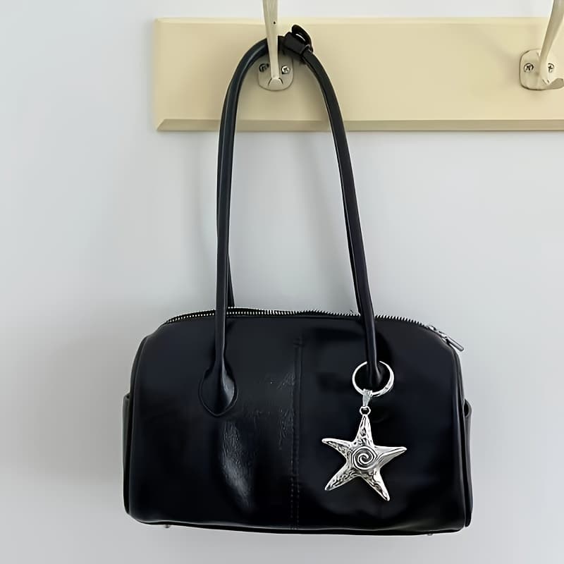 TEMU 1pc Of A Trendy, Sweet, Retro Starfish Bag Charm Keychain From Korea, Unique Decorative Accessory