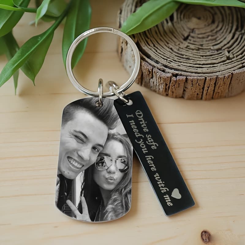 TEMU Custom Diy Photo Keychain, Car Keychain, Gift And Souvenir For Men And Women