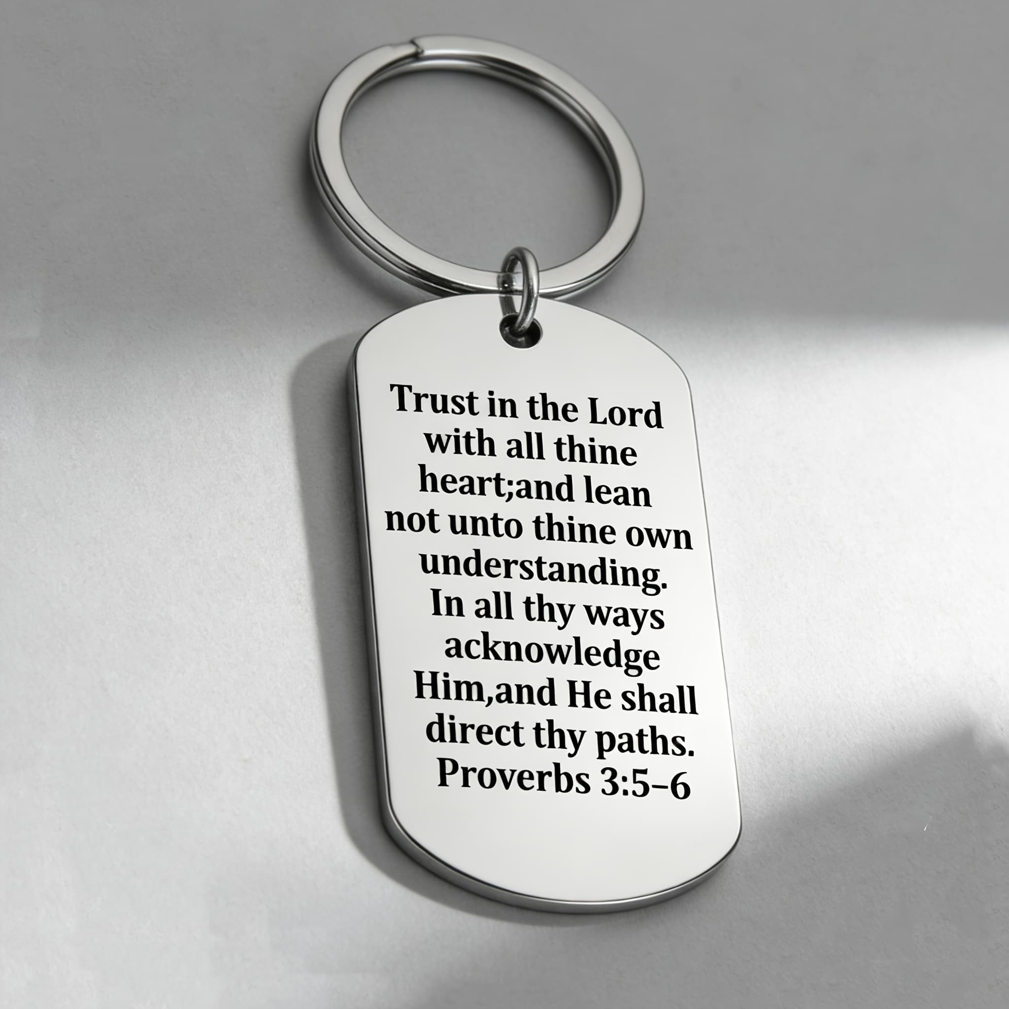 TEMU Faith-based Stainless Steel Keychain, Durable Material + " In The " Verse - A Spiritual Strength Gift For , An Faith Accessory For Church , A Birthday Or Christmas Present