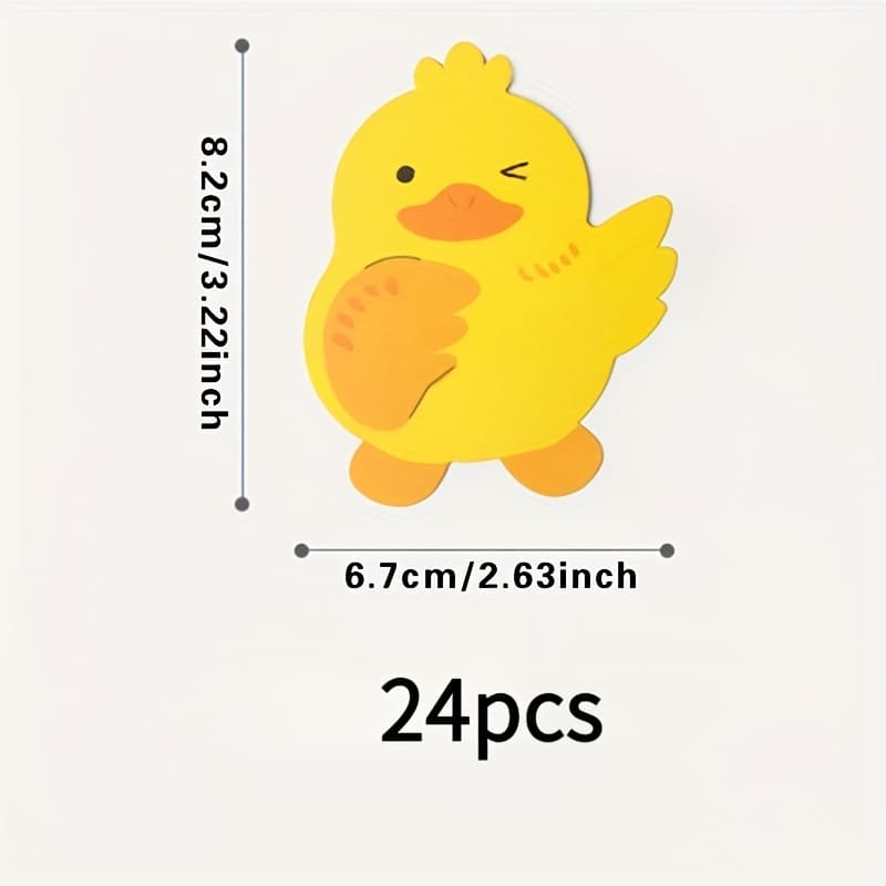 TEMU Gift For Her/him 24 Adorable Yellow Duck Lollipop Decorations, With Candy - Paper Additions, Perfect For Christmas And Celebrations, Christmas Candies, Ideal For Winter And New Year