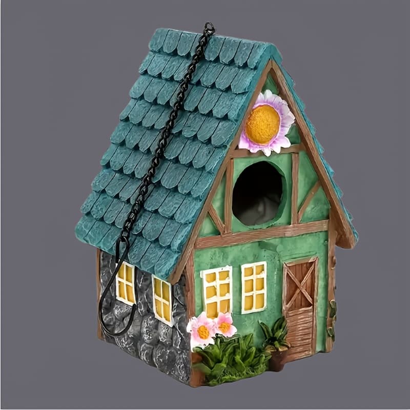 TEMU Birdhouse Hummingbird Garden Outdoor Hanging Resin Bird House 1pc