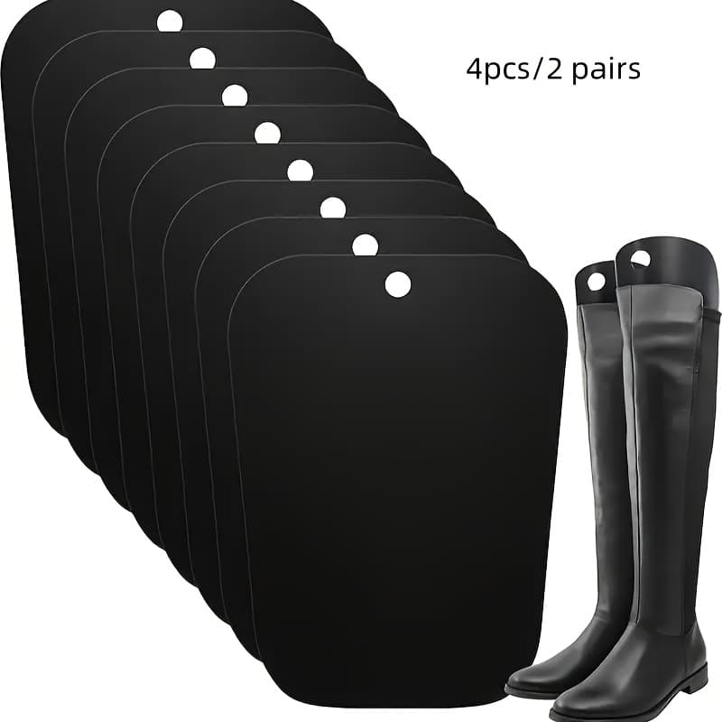 TEMU 4pcs Of Plastic Boot Shapers For Men And Women - Adjustable Long Boot Savers To Shape And Stability