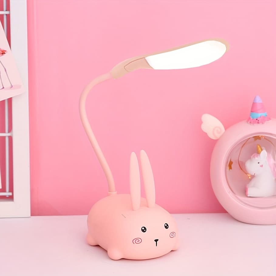 TEMU Adorable Animal Led Night Light Lamp, Mini Cartoon Table Lamp, Portable Led Night Light, Cute Desk Lamp, Foldable Usb Rechargeable Reading Light For Bedroom