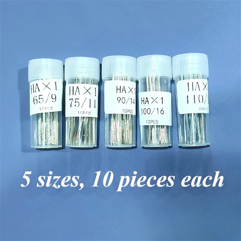 TEMU 50pcs Sewing Machine Needle Set With Storage Case - Compatible With Singer, Brother, , And More - Essential For Home Sewing And Diy Crafts