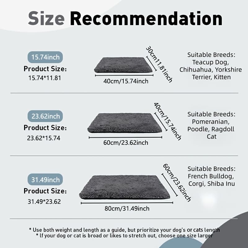 TEMU Warm Pet Bed, Non-slip Warm Mat For Indoor And Outdoor , Machine Washable Pad Suitable For Puppies, Kittens And Senior Pets For Use