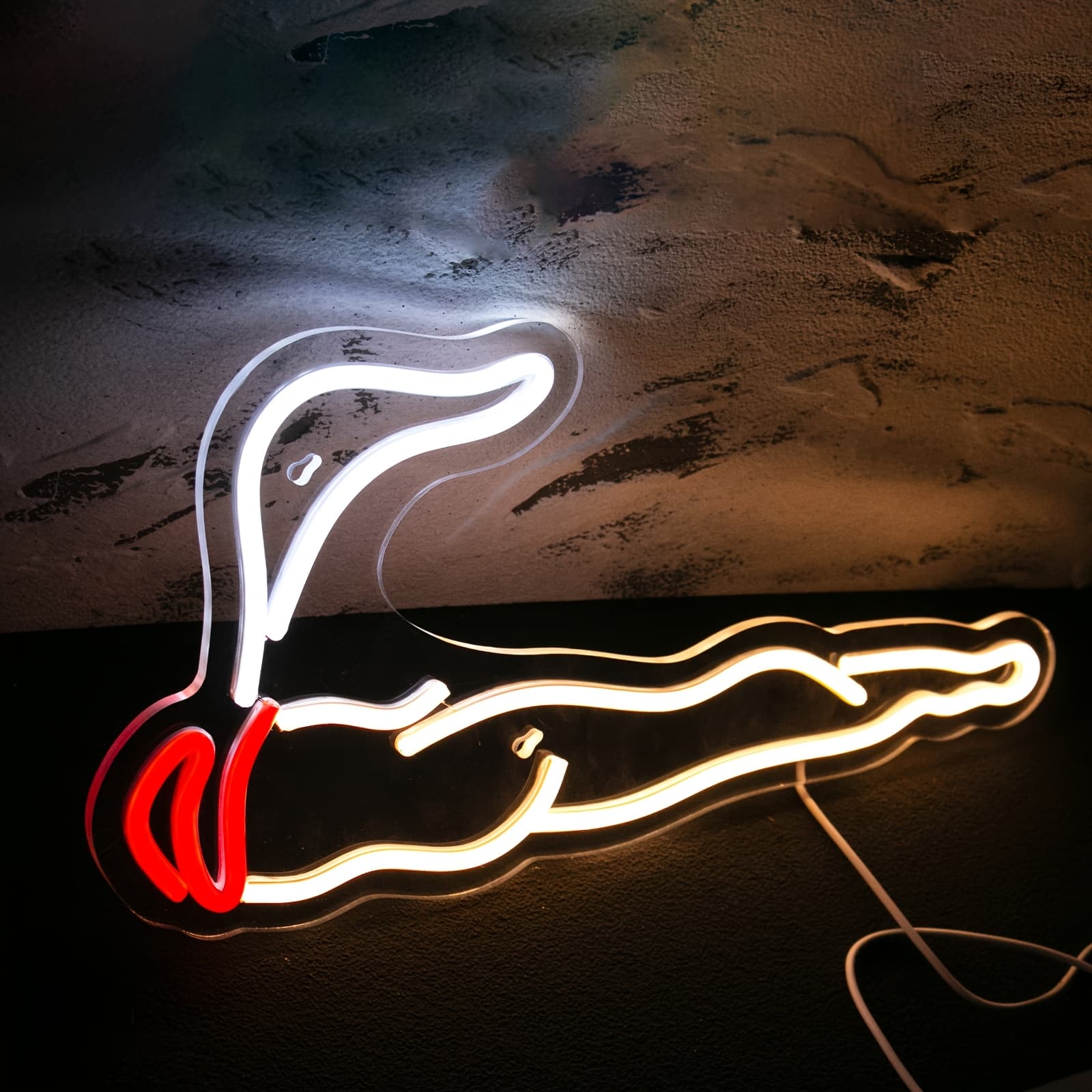 TEMU Warm White And Red 420 Led Neon Light Neon Signs Wall Art For Bedroom Office Hotel Pub Cafe Room Man Cave Decoration With Usb Power