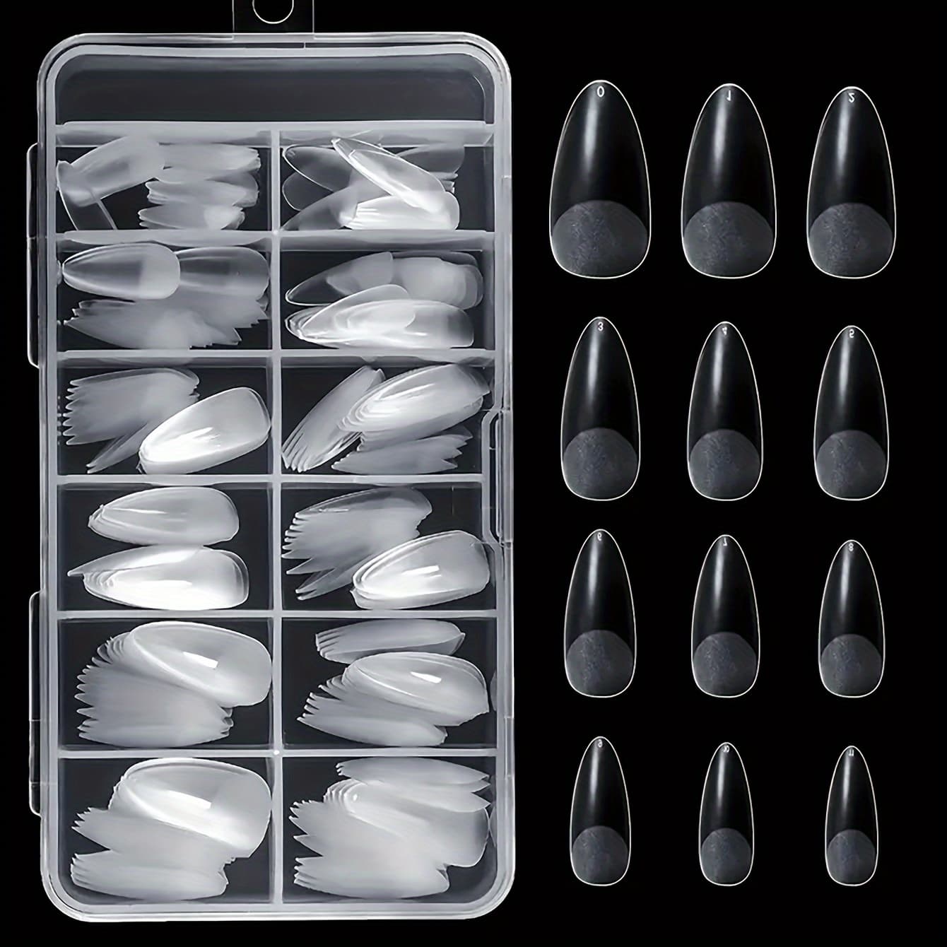TEMU 240pcs Of Almond-shaped Matte Nails In A Box