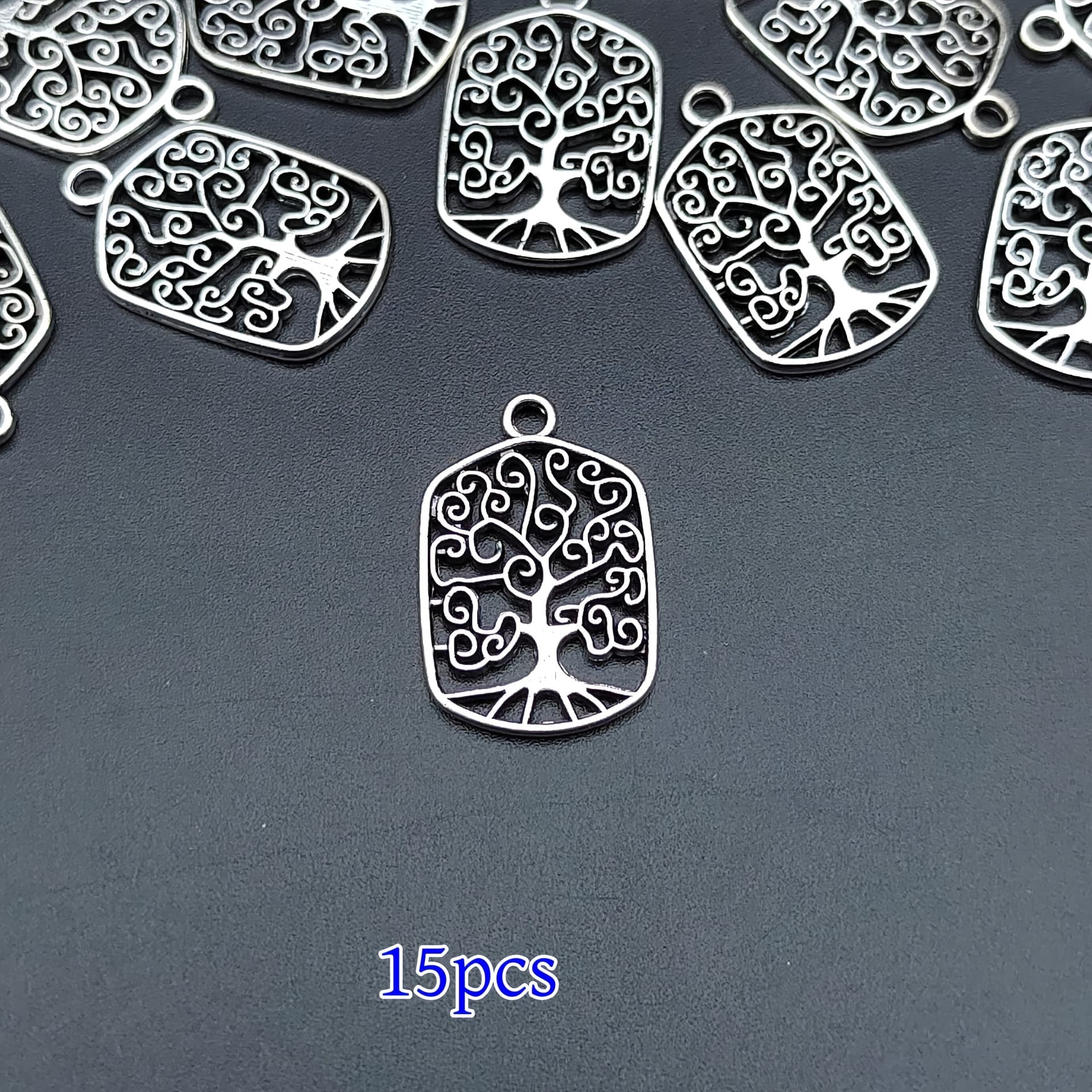 TEMU 15pcs Retro Bohemian Of Life Pendant Women's Fashion Necklace Earrings Additions Handmade Jewelry