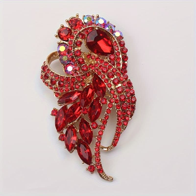 TEMU Hot-selling Vintage Vibrant Multicolor Brooch In Europe And America, , Fashionable Corsage Pin, Large Clothing Accessory