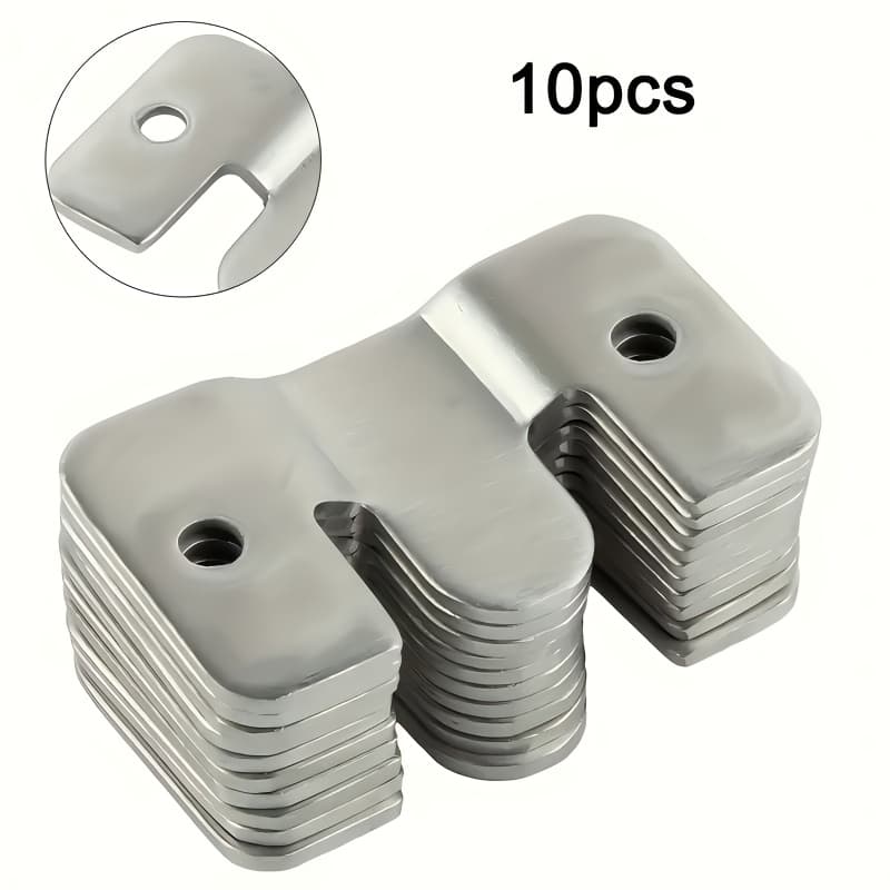TEMU 10pcs/12pcs Heavy Duty Metal Picture Hangers For Interlocking Wall Mount Bracket Hooks For Frames, Furniture And Bed Corners