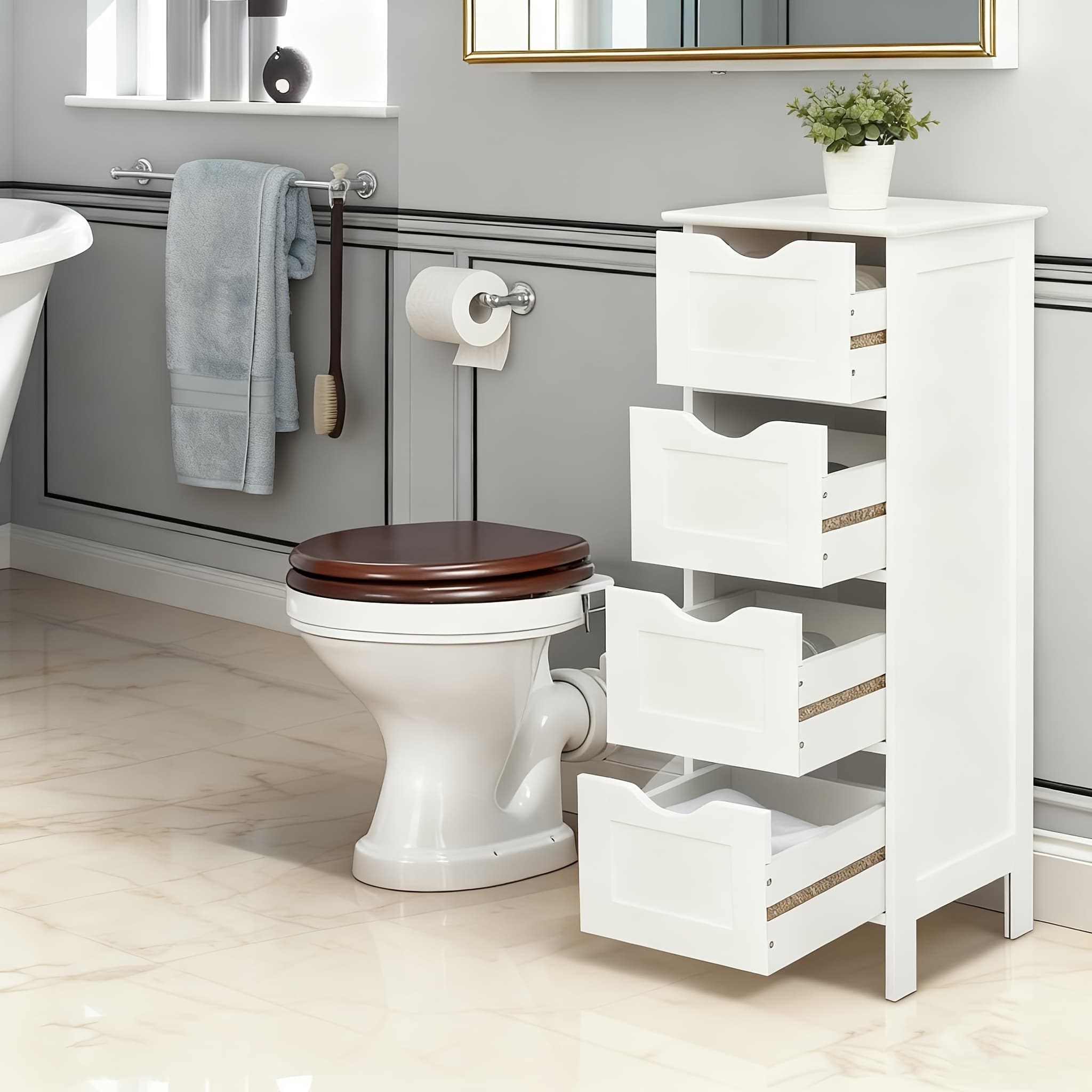 TEMU Cabinet With 4 Drawers For Storage