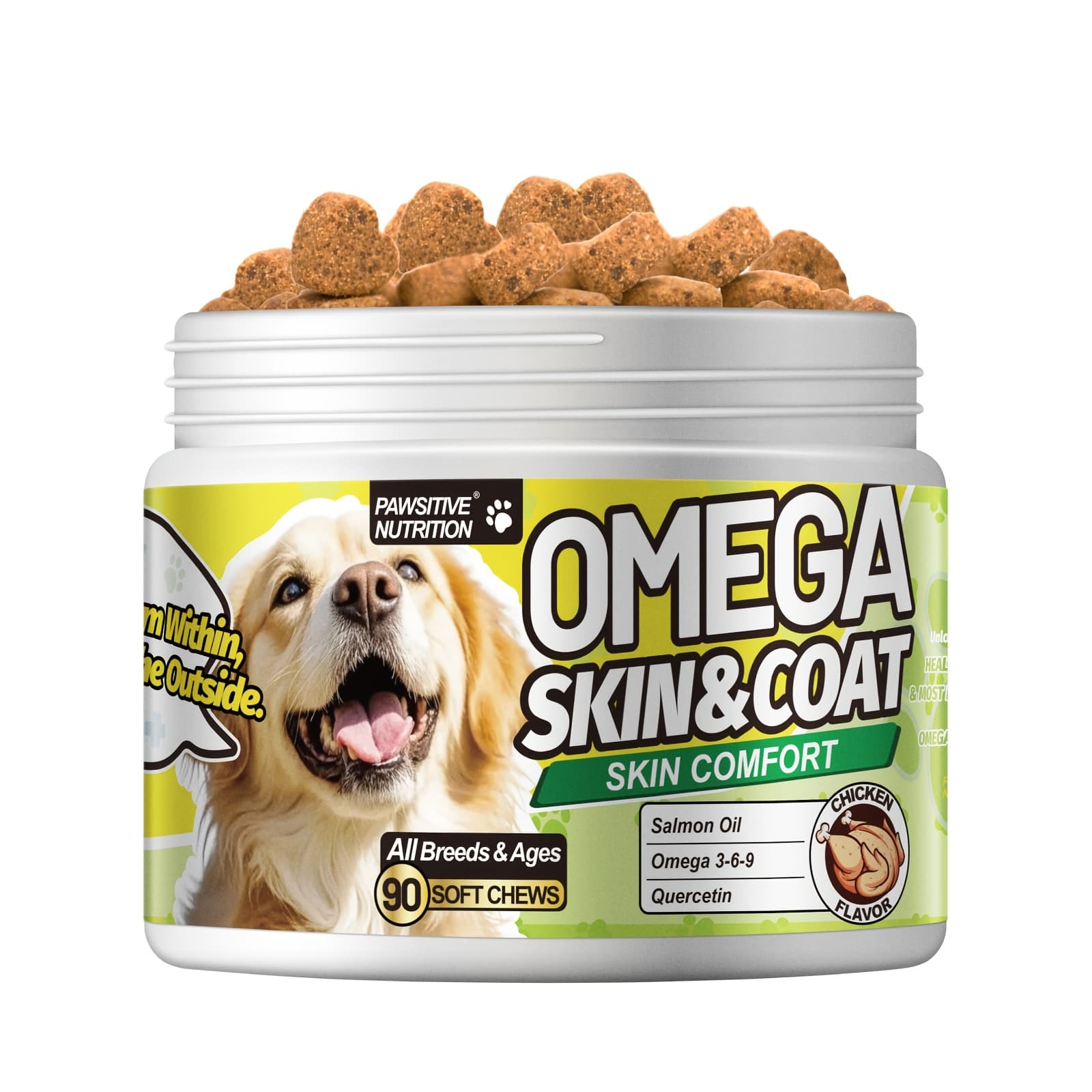TEMU 3-6-9 For All Dogs|dog Skin & Coat Supplement|joints, | & Glossy Coat|chicken Flavor, 90 Chews