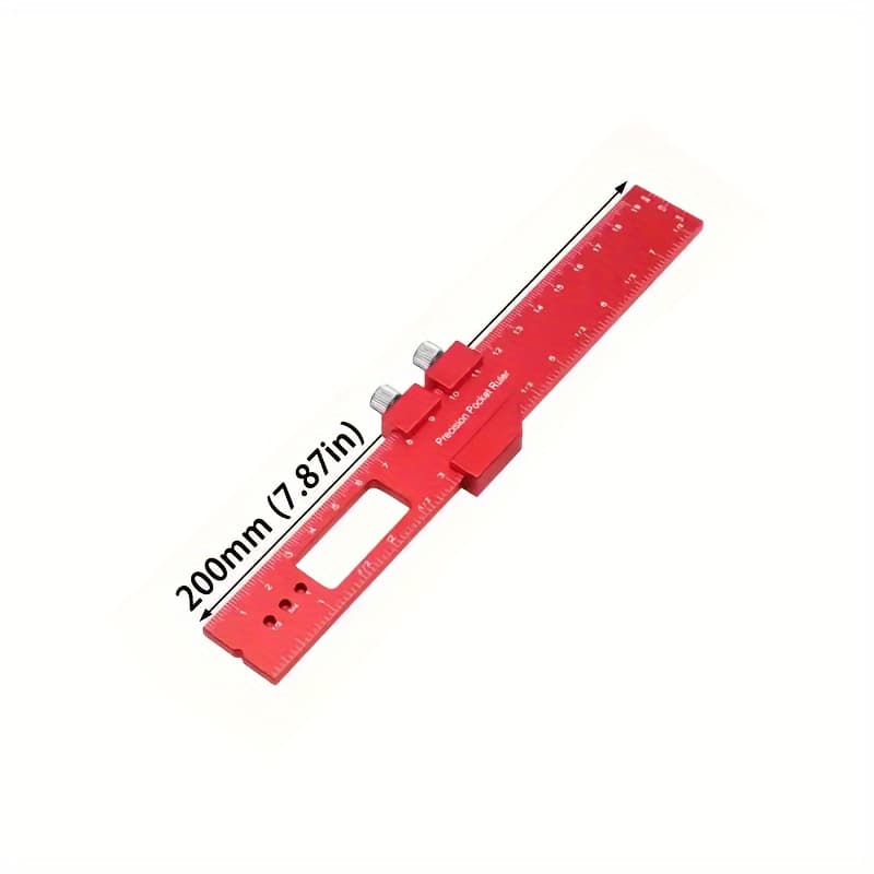 TEMU 1pc Aluminum Alloy Positioning Ruler, Angle Ruler, Woodworking Multifunctional Marking Ruler, T-shaped Ruler, Marking Measuring Ruler