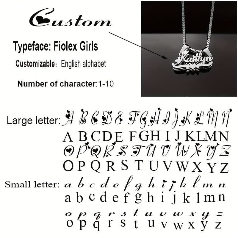 TEMU Custom Heart-shaped Necklace Made Of Stainless Steel Featuring The Names ' And Love'. A Stylish Gift For Birthdays, Valentine's Day, Anniversaries, Or Graduation, Wear With A Polished End