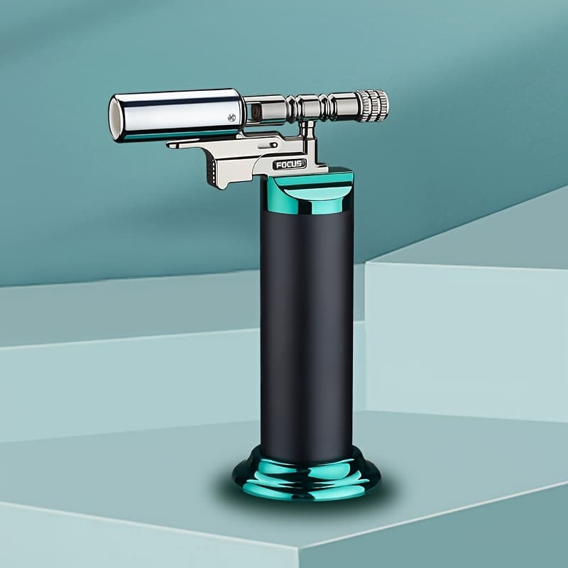 TEMU Refillable Windproof Direct Blast Adjustable Fire Gun Kitchen Outdoor Cream (free Of Gas)