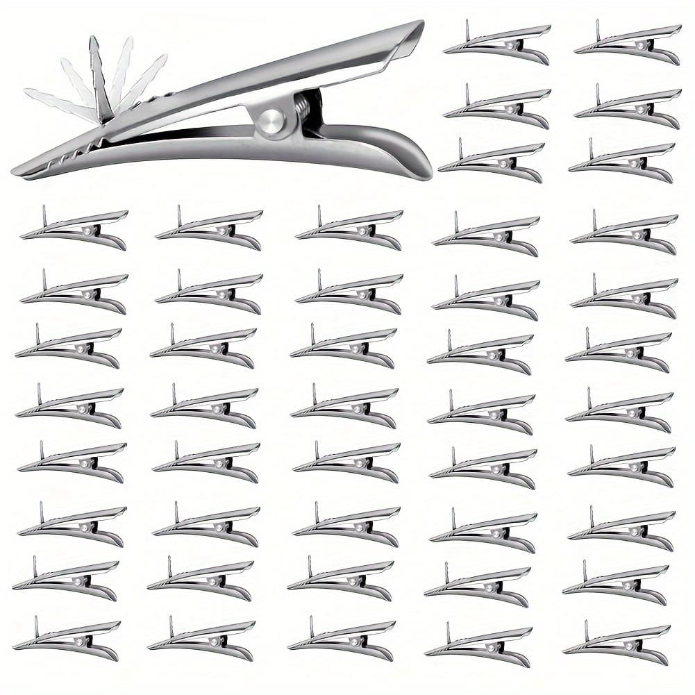 TEMU 30pcs Durable Metal Christmas Flower Clips - 1.78" & 1.18" Assorted Sizes, Fish Mouth Design For Wreaths, Poinsettias & Holiday Decorations, Christmas Craft Supplies