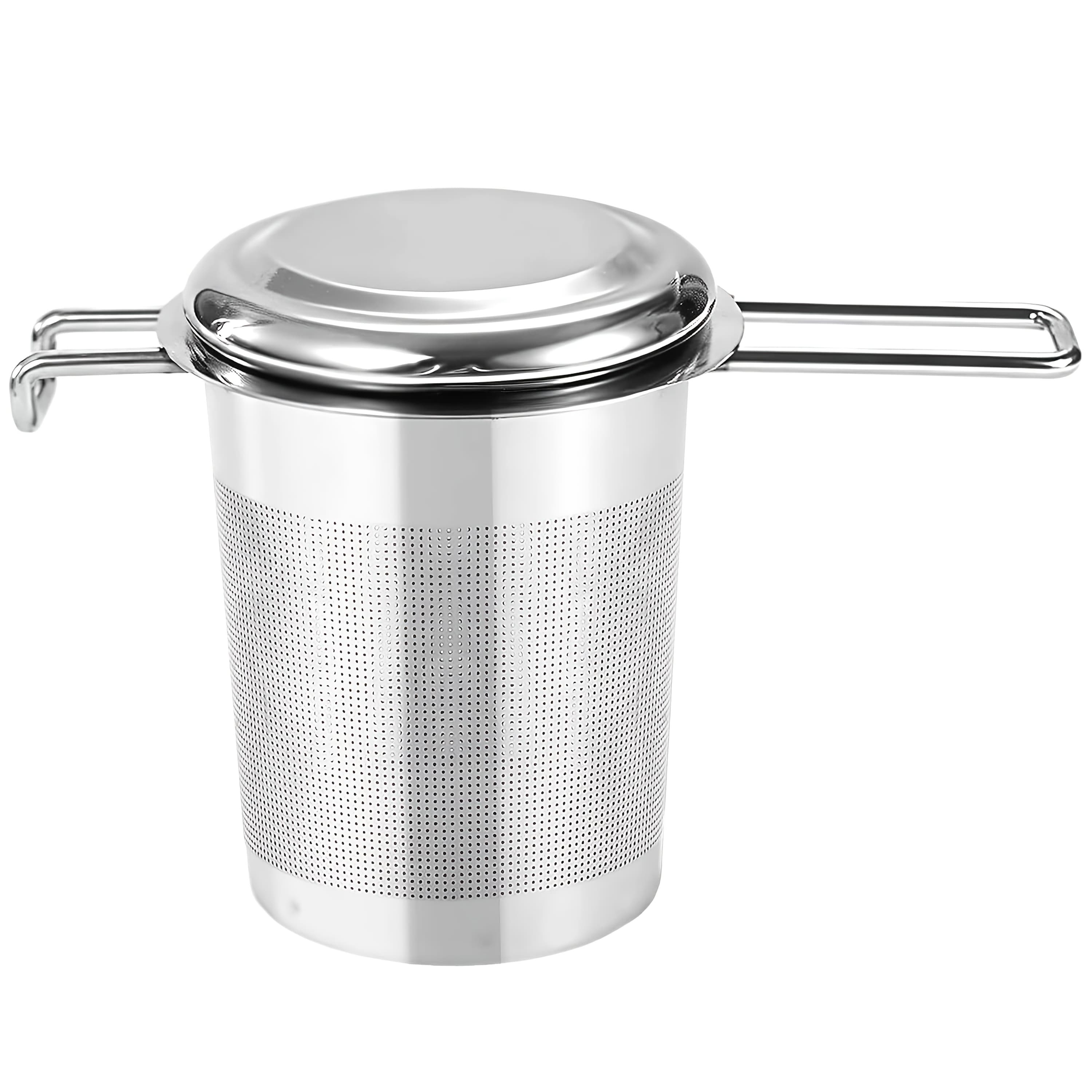 TEMU 1 Large Infuser - Stainless Steel Loose Leaf Tea Steeper With Heat-resistant Dual Handles, Tea Filter, And Tea Ball, Suitable For Mugs, Cups, And Teapots - Ideal For Home, Office, And Coffee