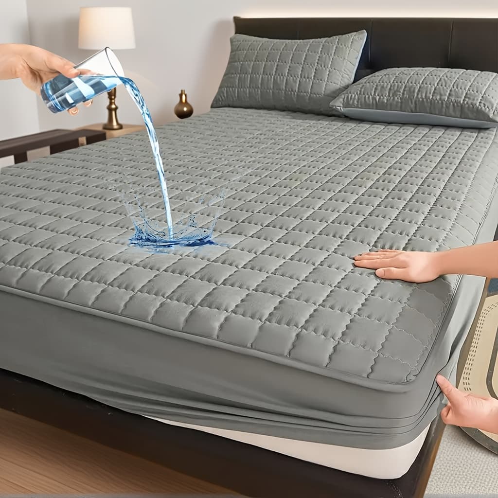 TEMU 1pc High Quality Mattress Protective Cover - Soft, Breathable & Cooling, Machine Washable, , Fitted For Twin/full/queen/king Beds (no Pillowcase). Essential For Home/hotel Minimalist Bedding.