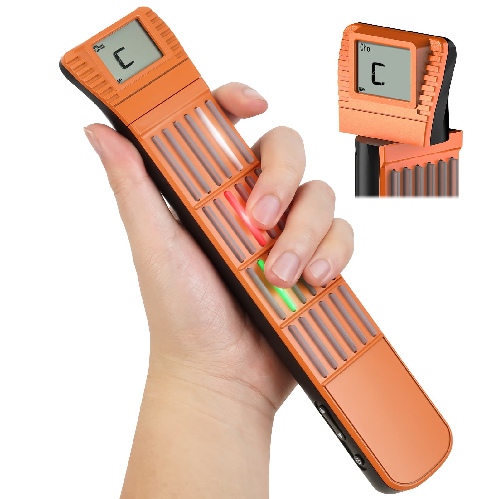 TEMU Guitar, Mini Chord Trainer With Rotatable Screen And Lighting , 3 For Guitar Beginners, Trainers And Travel,