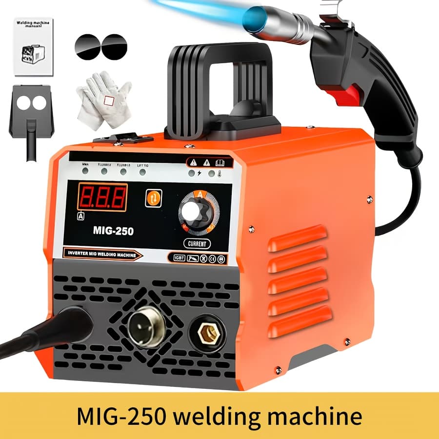 TEMU High Quality Mig-350 110v Welding Machine, 1 Welding Core/handheld Welding Machine, Led Display Screen, Complete Welding Kit, With Mig Welding Gun, Suitable For Workshop, Professional And Welding