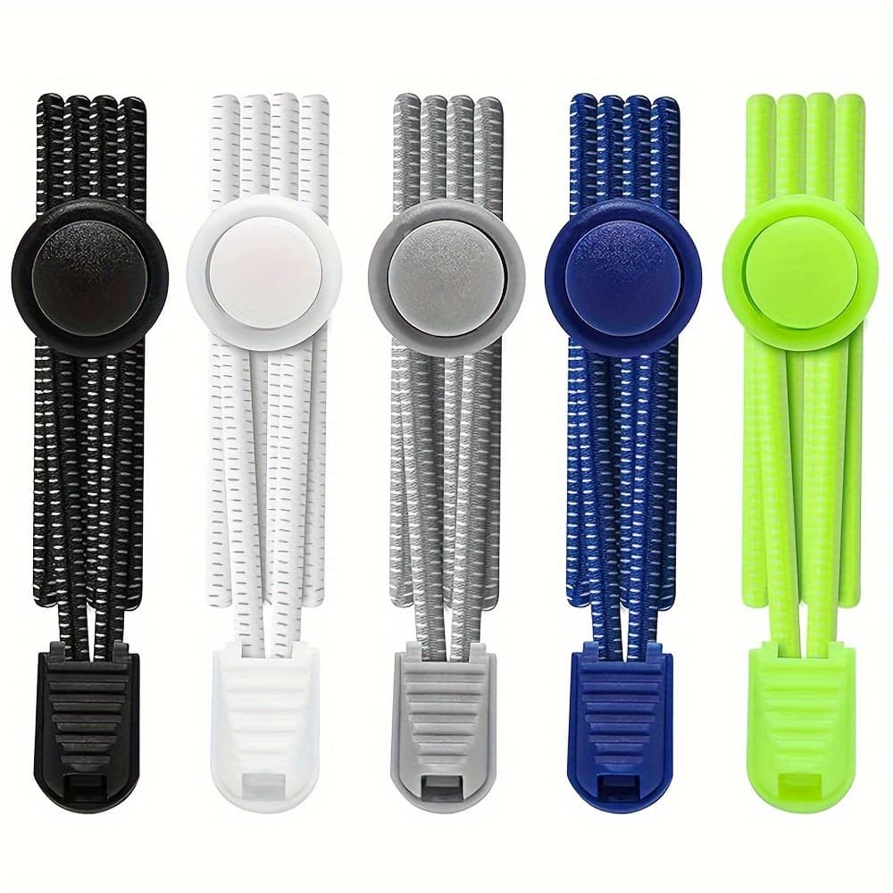 TEMU 5 Pairs Of Elastic Laces, Fits All Elastic Laces, With Powerful Locking And Quick Lacing Functions